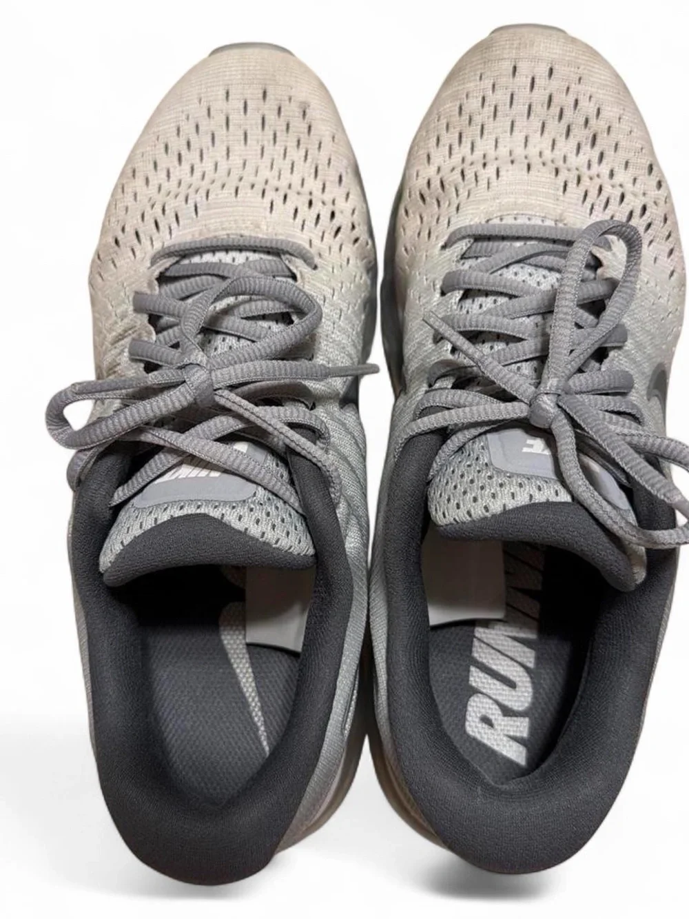 Nike Men's Air Max Running Shoes - Gray with Black Swoosh